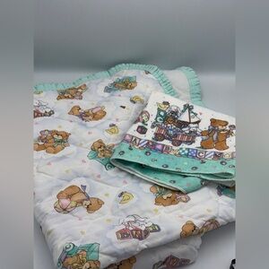 Adorable Teddy Bear Baby Blanket Set